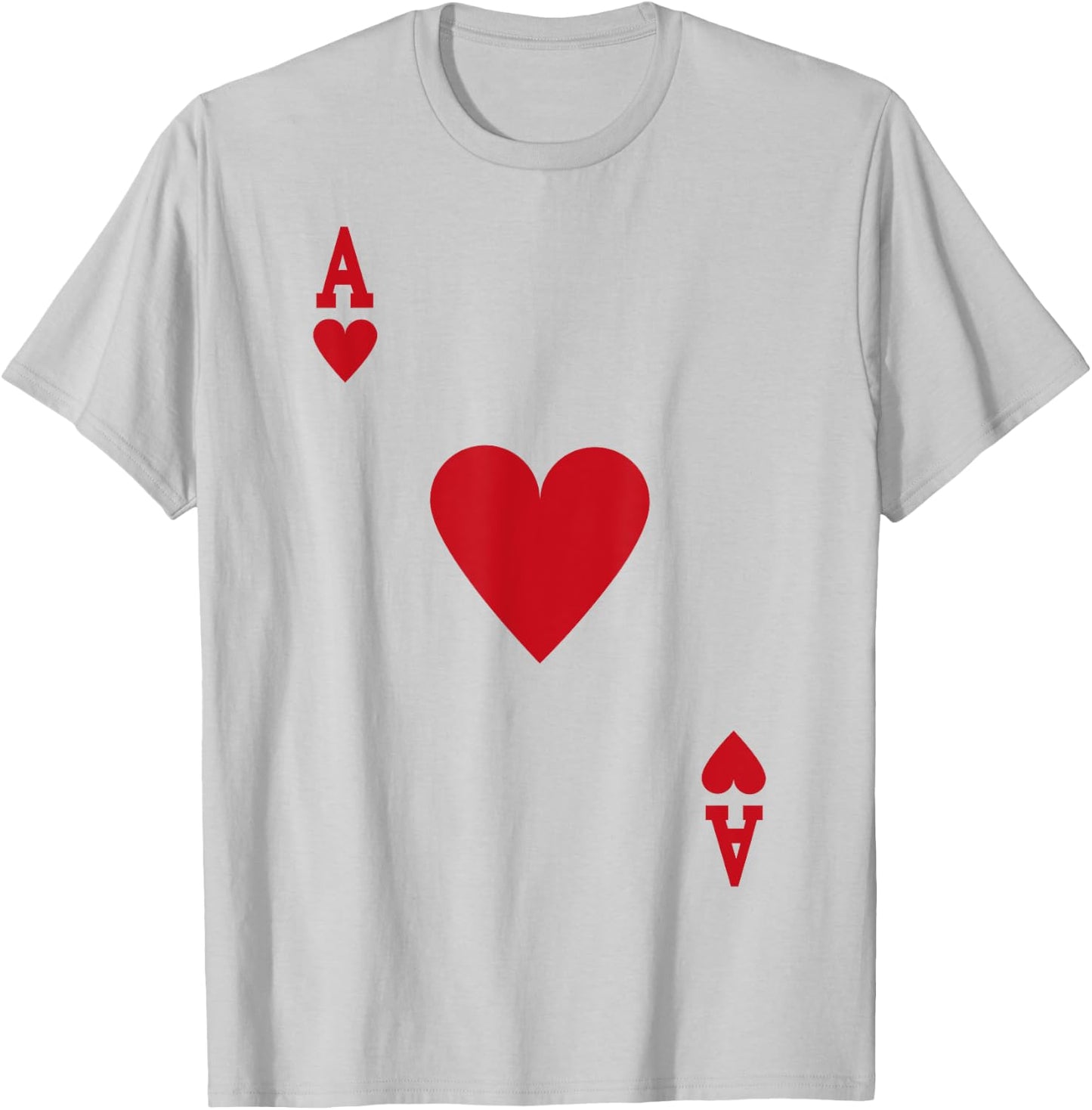 Halloween Ace of Hearts Costume Shirt Men Women T-Shirt - T-Shirt | Ash