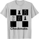 Checkmate White Knight Black King Rook Pawn Pieces - Chess T-Shirt - T-Shirt | Ash