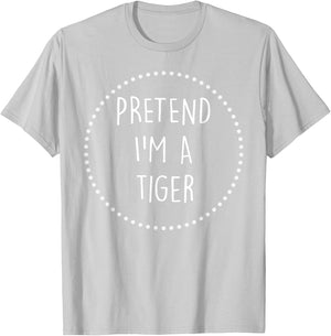 Pretend Im a Tiger Halloween Costume T-Shirt - T-Shirt | Ash