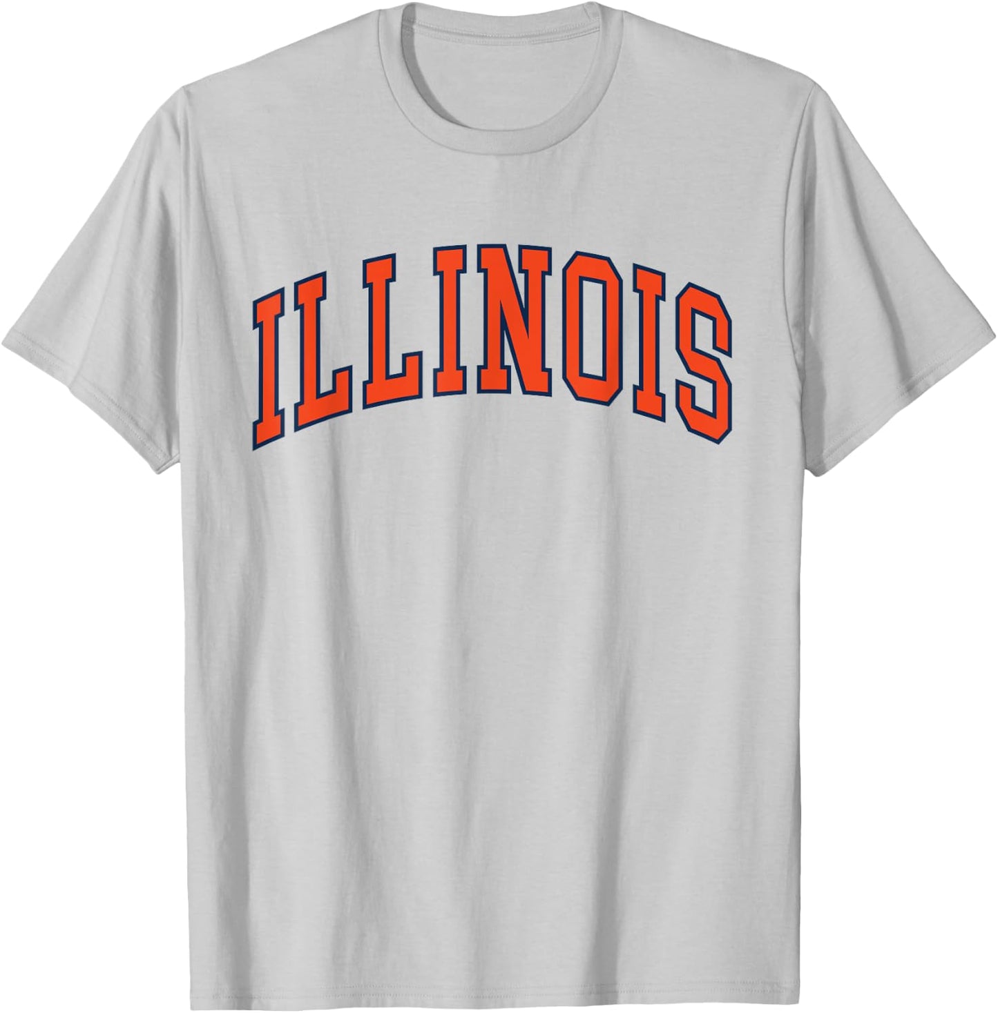 Retro Illinois Orange Vintage Illinois Blue Throwback IL T-Shirt - T-Shirt | Ash