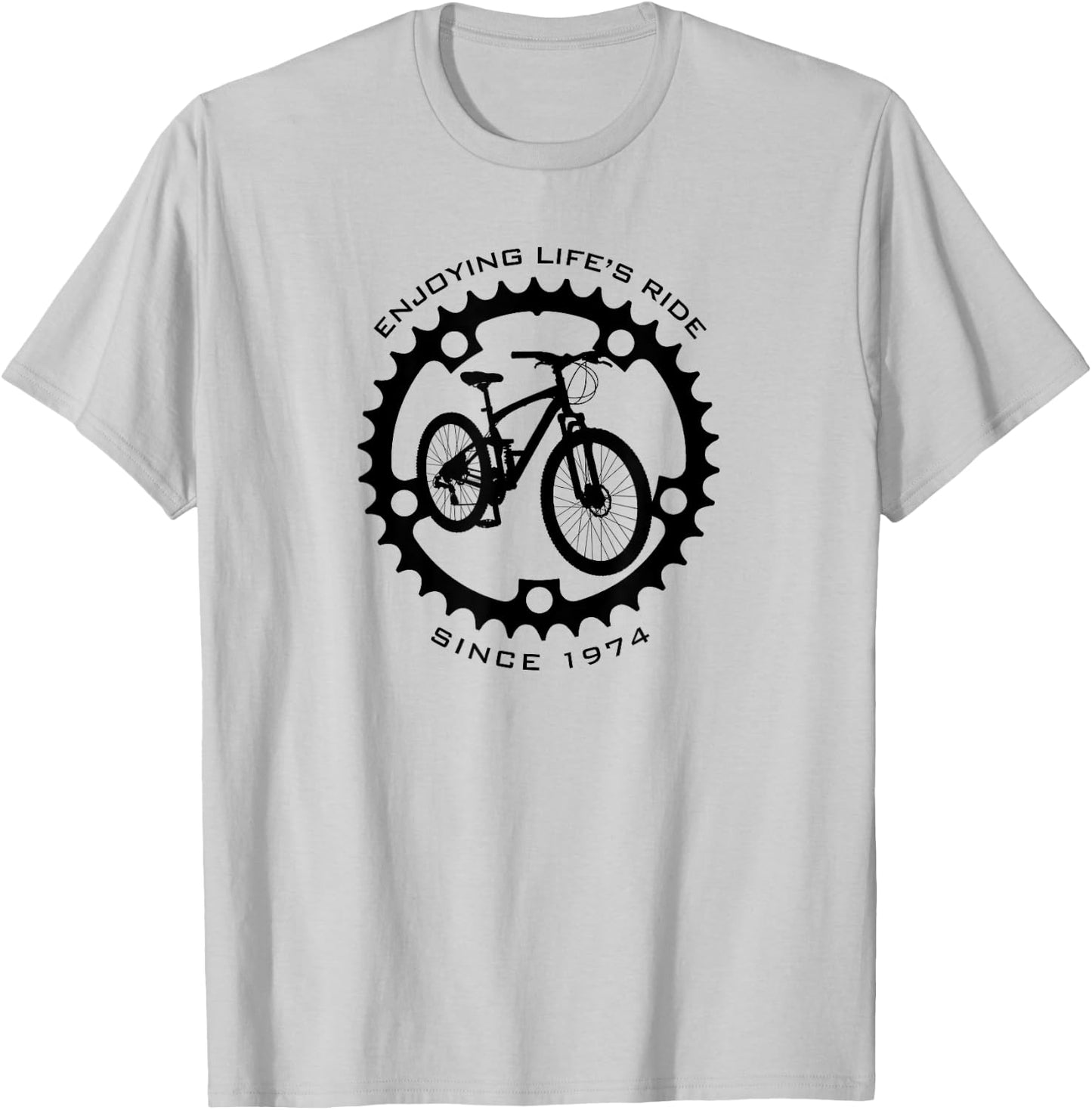 51 Year Old Mountain Biker 1974 51st Birthday Biking T-Shirt - T-Shirt | Ash