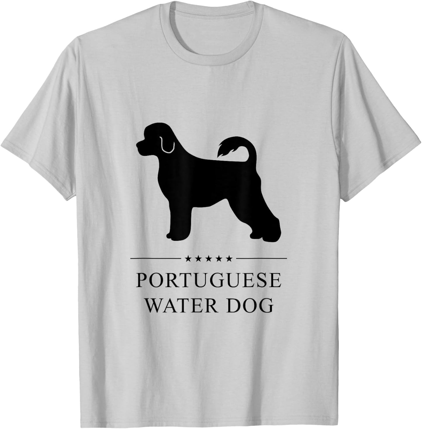 Portuguese Water Dog Black Silhouette Women Kids T-Shirt - T-Shirt | Ash