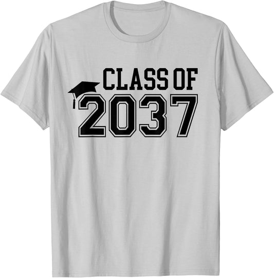 Kindergarten Class of 2037 First Day School Grow With Me T-Shirt - T-Shirt | Ash