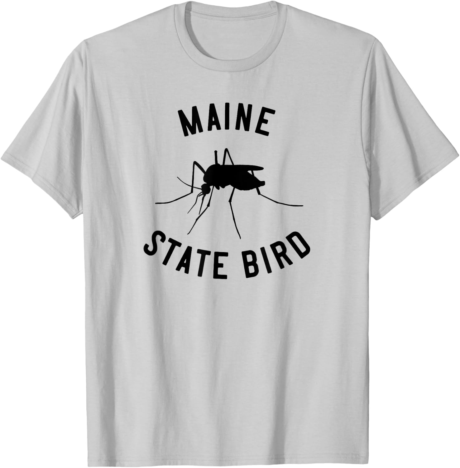 Classic Maine Mosquito State Bird T-Shirt - T-Shirt | Ash