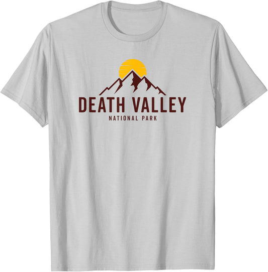 Death Valley National Park Souvenir Retro Sunset Hiking T-Shirt - T-Shirt | Ash