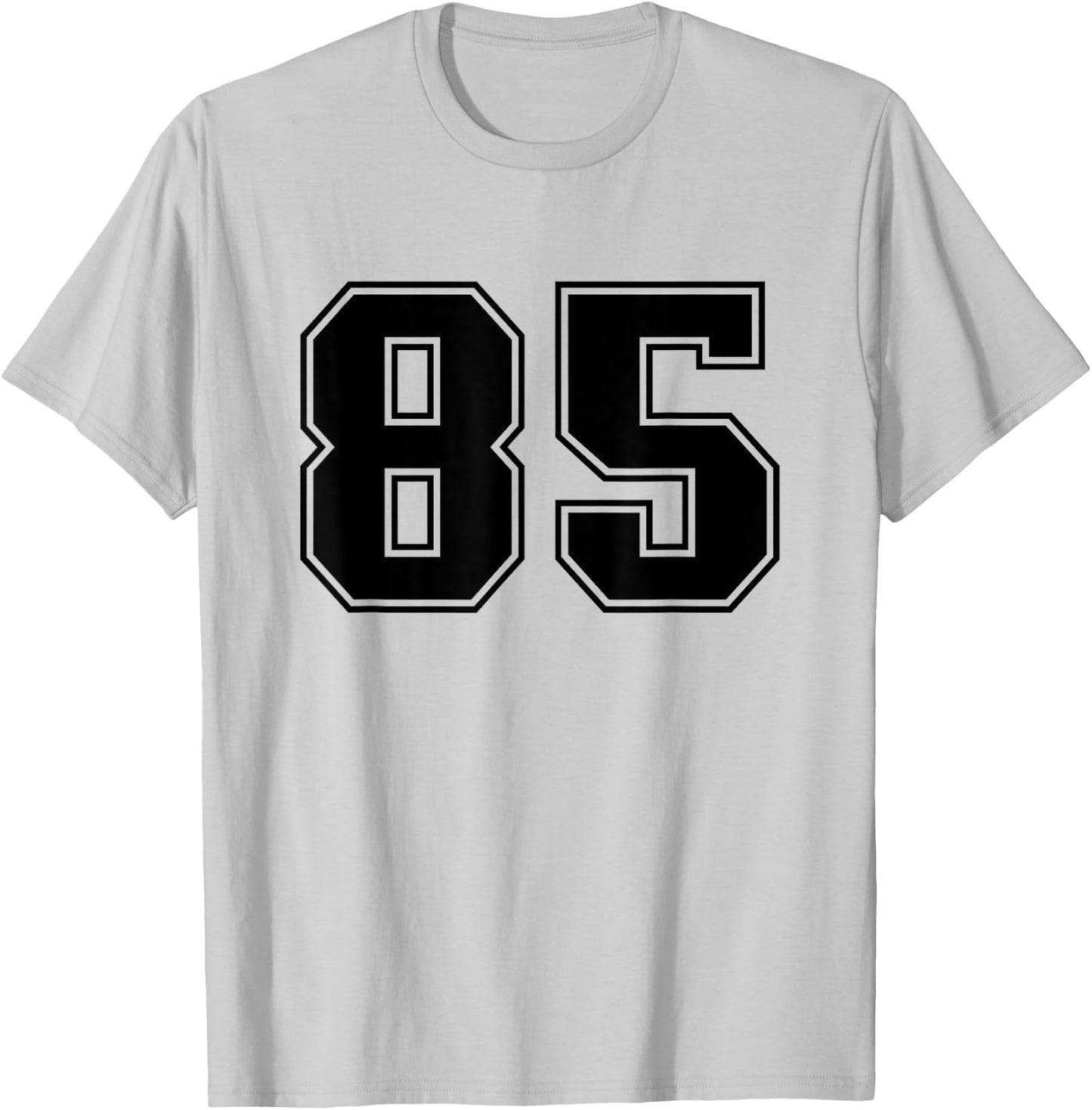 Number #85 Black Sports Fan Jersey Number T-Shirt - T-Shirt | Ash