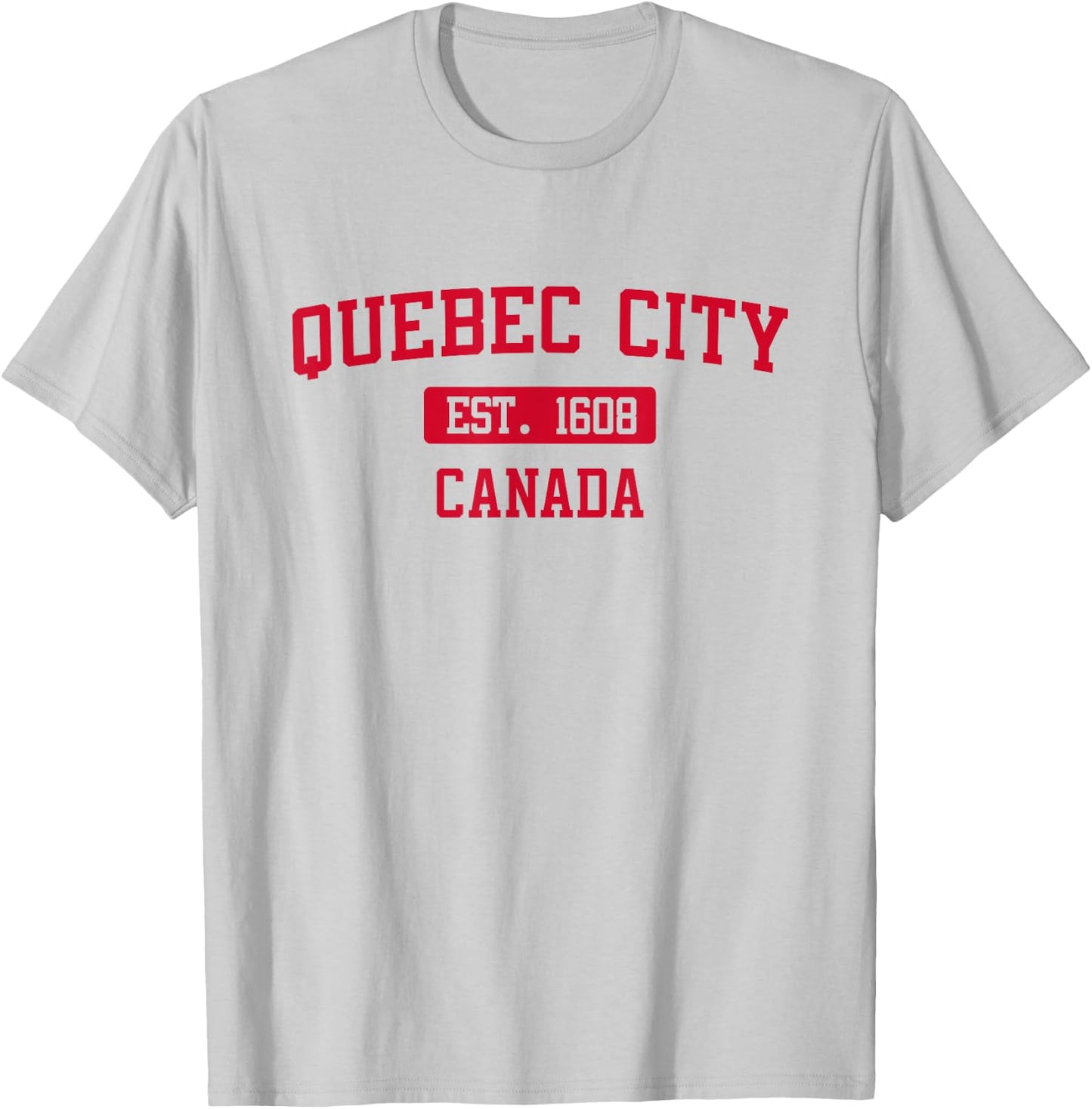 Quebec City Canada Lettre bloc classique style universitaire T-Shirt - T-Shirt | Ash