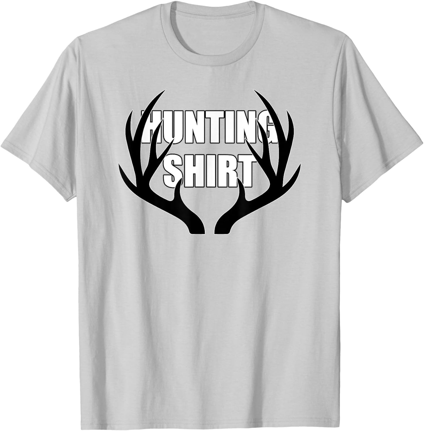 Deer Hunting Whitetail Buck Antlers Orange T-Shirt - T-Shirt | Ash