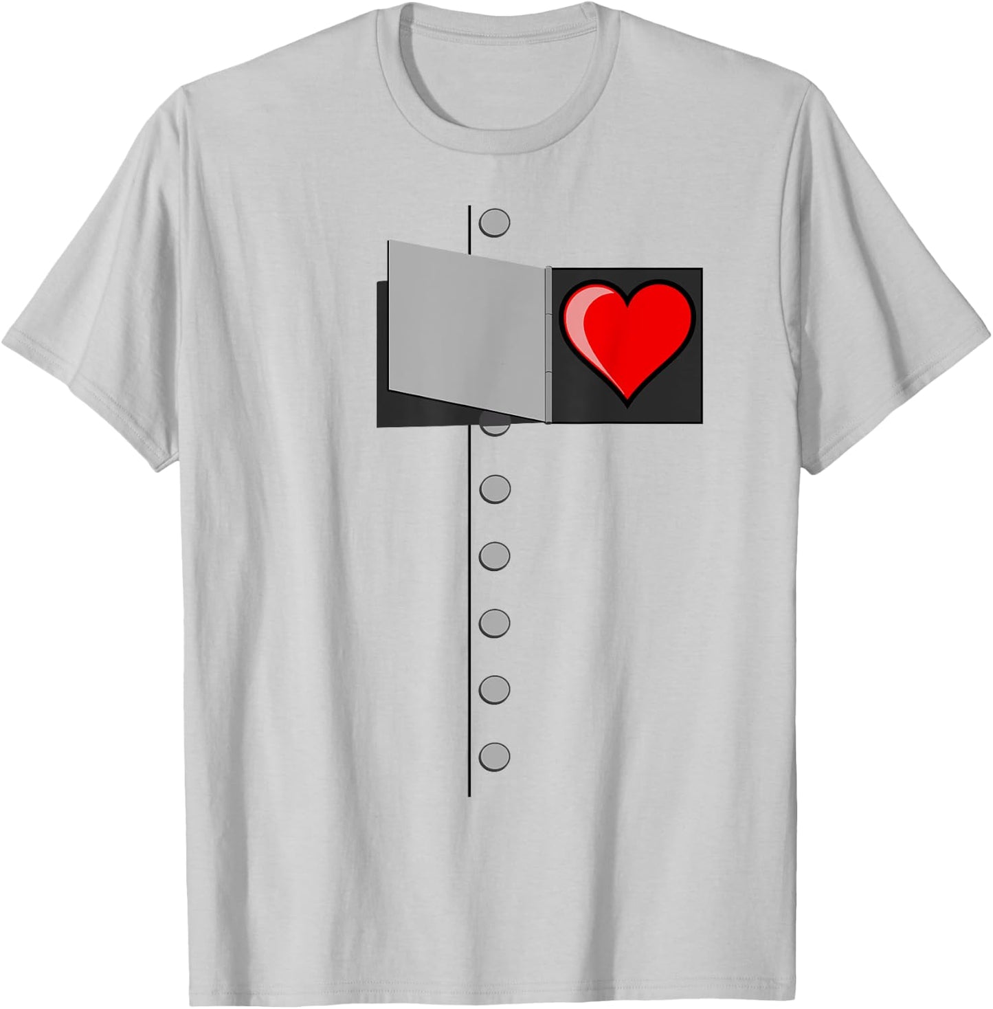 Tin Man Heart Halloween Wizard of OZ Tin Man Costume T-Shirt - T-Shirt | Ash
