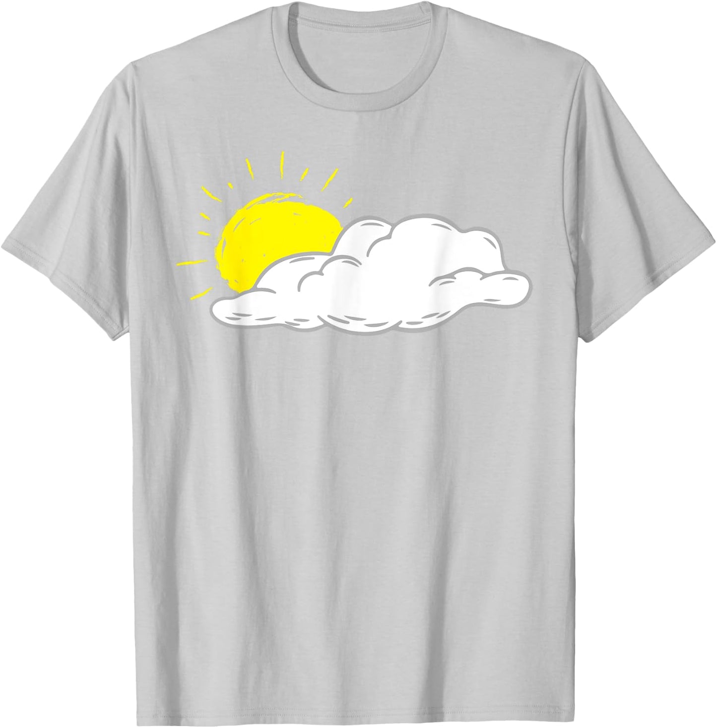 White Cloud With Sun Shining Men Women Kids T-Shirt - T-Shirt | Ash