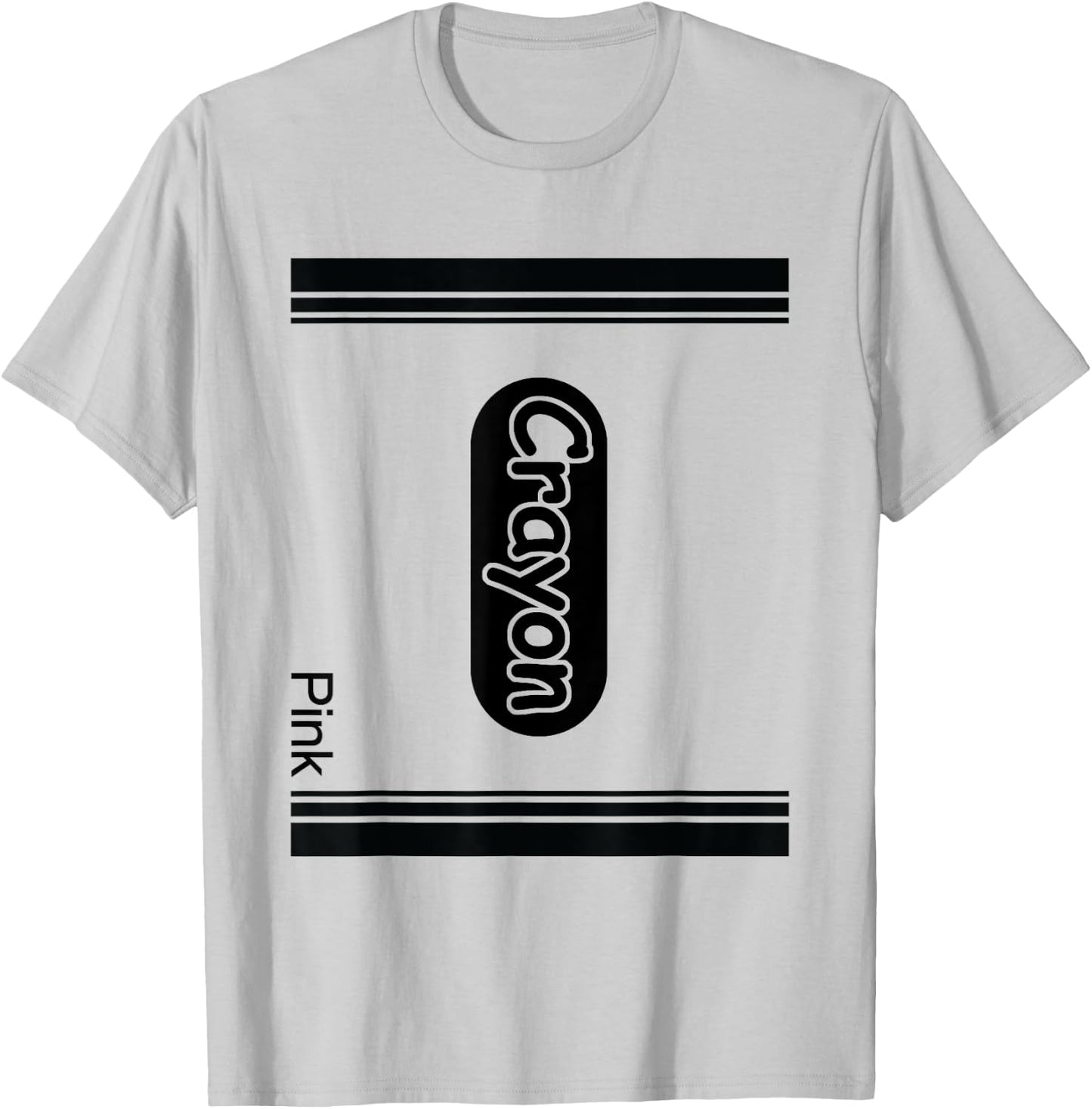Pink Crayon Halloween Costume Adult T-Shirt - T-Shirt | Ash