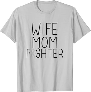 Wife Mom Fighter - Brain Tumor Brain Cancer Fighter Women T-Shirt - T-Shirt | Ash