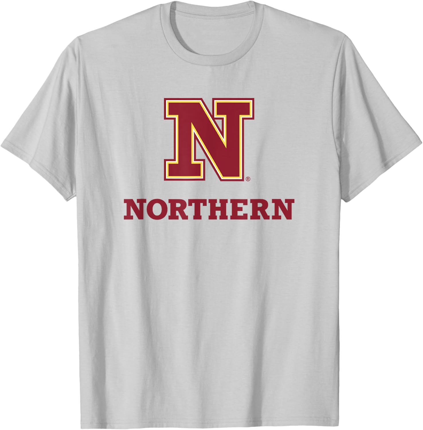 Northern State University Wolves Stacked N Logo T-Shirt - T-Shirt | Ash