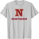 Northern State University Wolves Stacked N Logo T-Shirt - T-Shirt | Ash