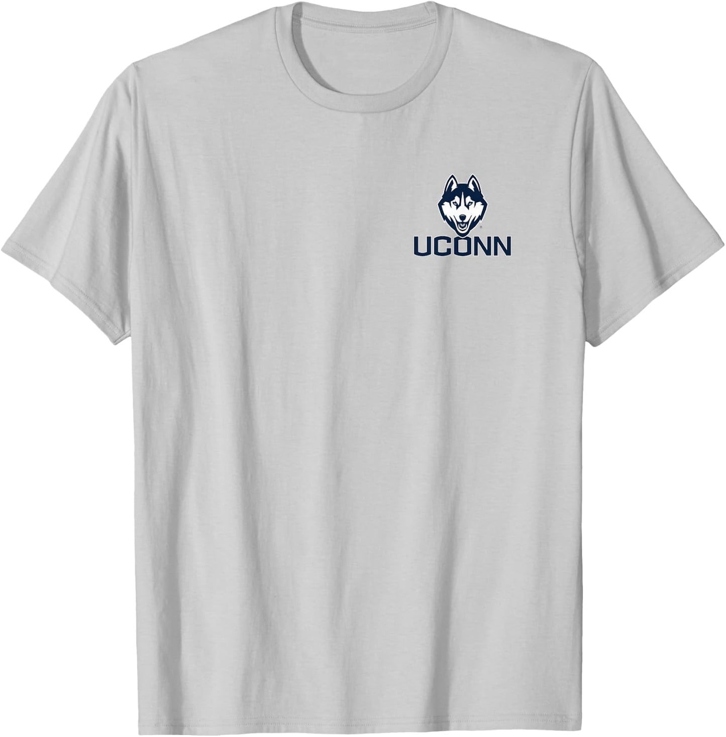 Connecticut Huskies Front/Back Basketball Red Licensed T-Shirt - T-Shirt | Ash