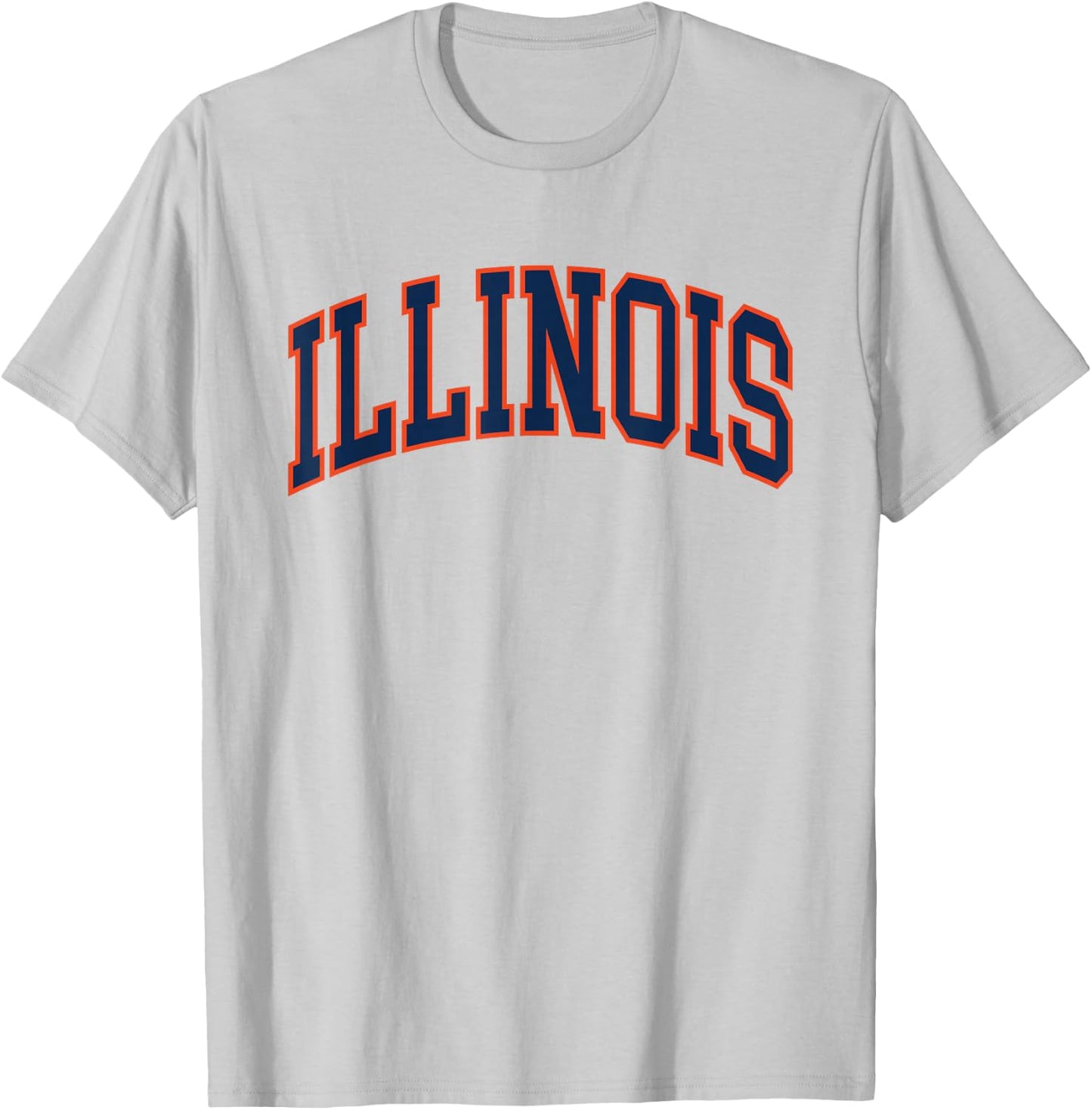 Retro Illinois Vintage Illinois Blue Orange Throwback IL T-Shirt - T-Shirt | Ash