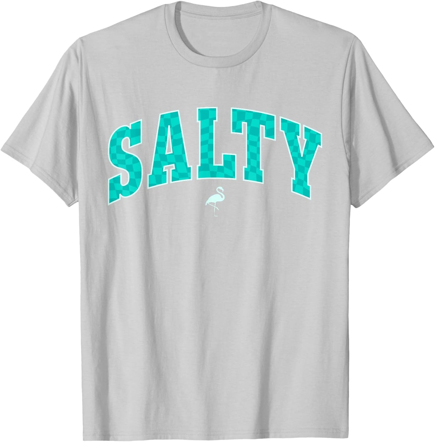Salty Ocean Flamingo Life Coastal Summer Beach Girl Trendy T-Shirt - T-Shirt | Ash