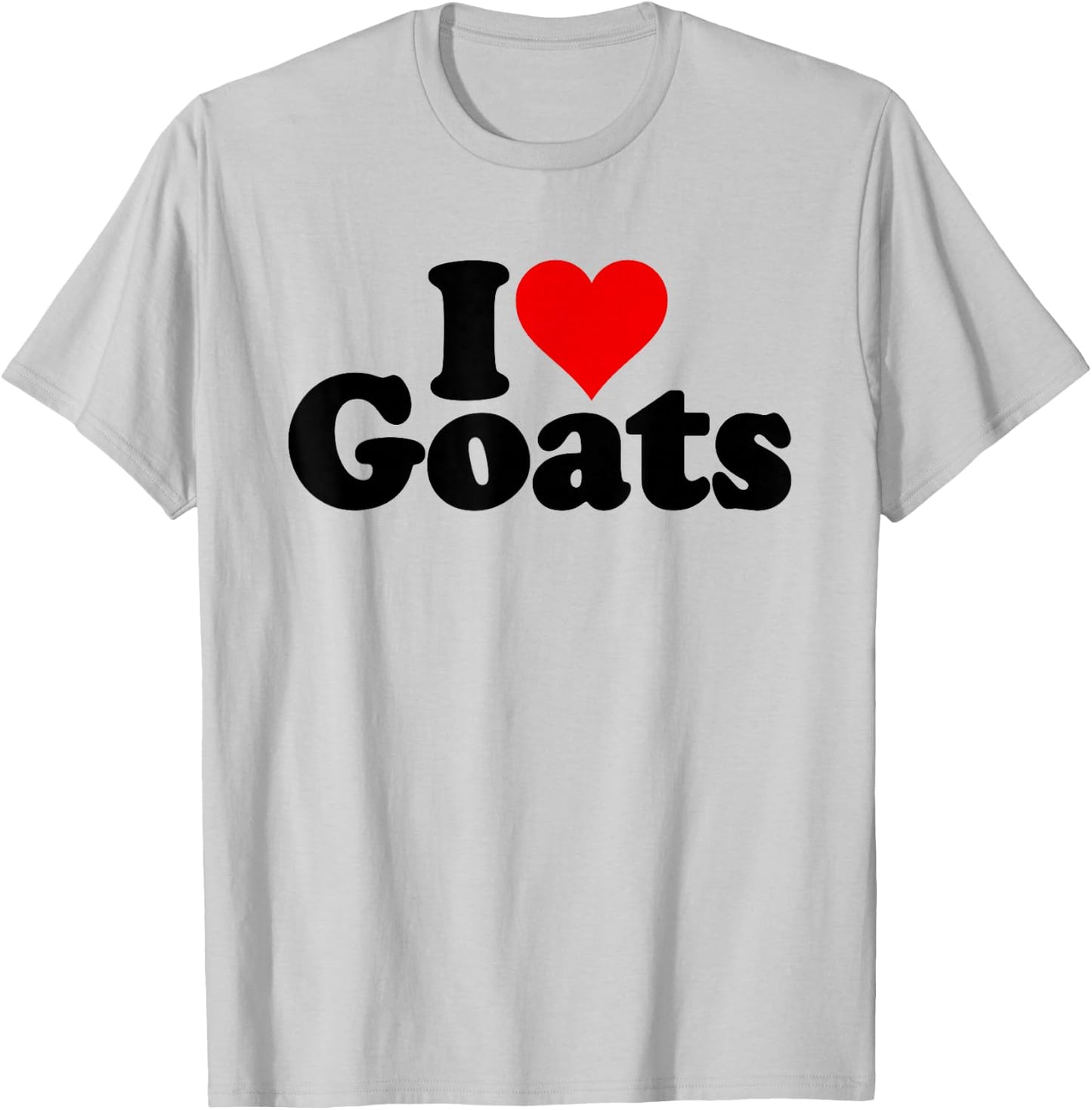 I Love Heart Goats T-Shirt - T-Shirt | Ash