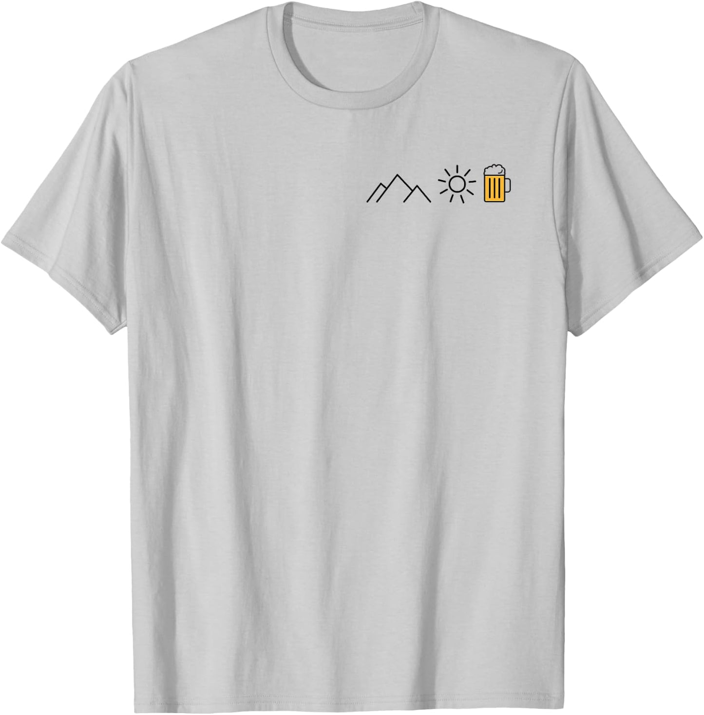Mountain Sun Beer X Mountaineering Hiker Tasty Beer , White T-Shirt - T-Shirt | Ash