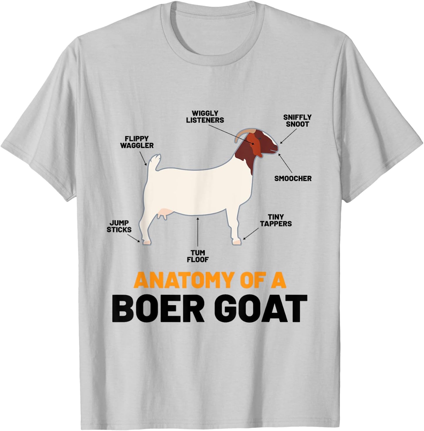 Boer Goat Lover Shirs Pet Meme Animal Pun Funny Boer Goat T-Shirt - T-Shirt | Ash