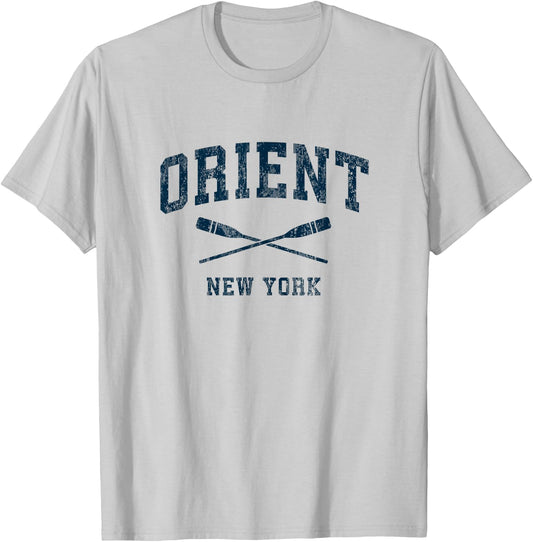 Orient New York Vintage Nautical Paddles Sports Oars T-Shirt - T-Shirt | Ash