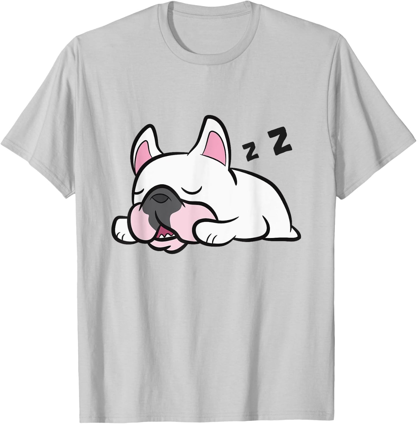 French Bulldog Puppy Sleeping Tired French Bulldog Men Women Girls Kids T-Shirt - T-Shirt | Ash