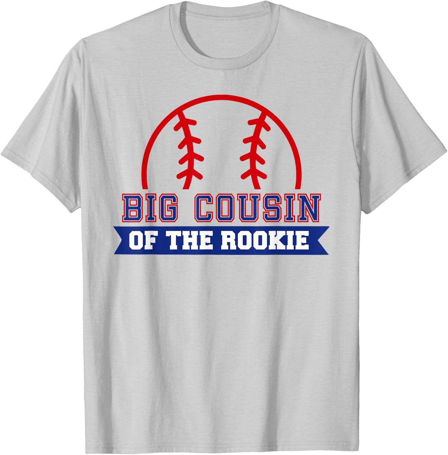 Big Cousin of Rookie 1st Birthday Baseball Theme Matching T-Shirt - T-Shirt | Ash