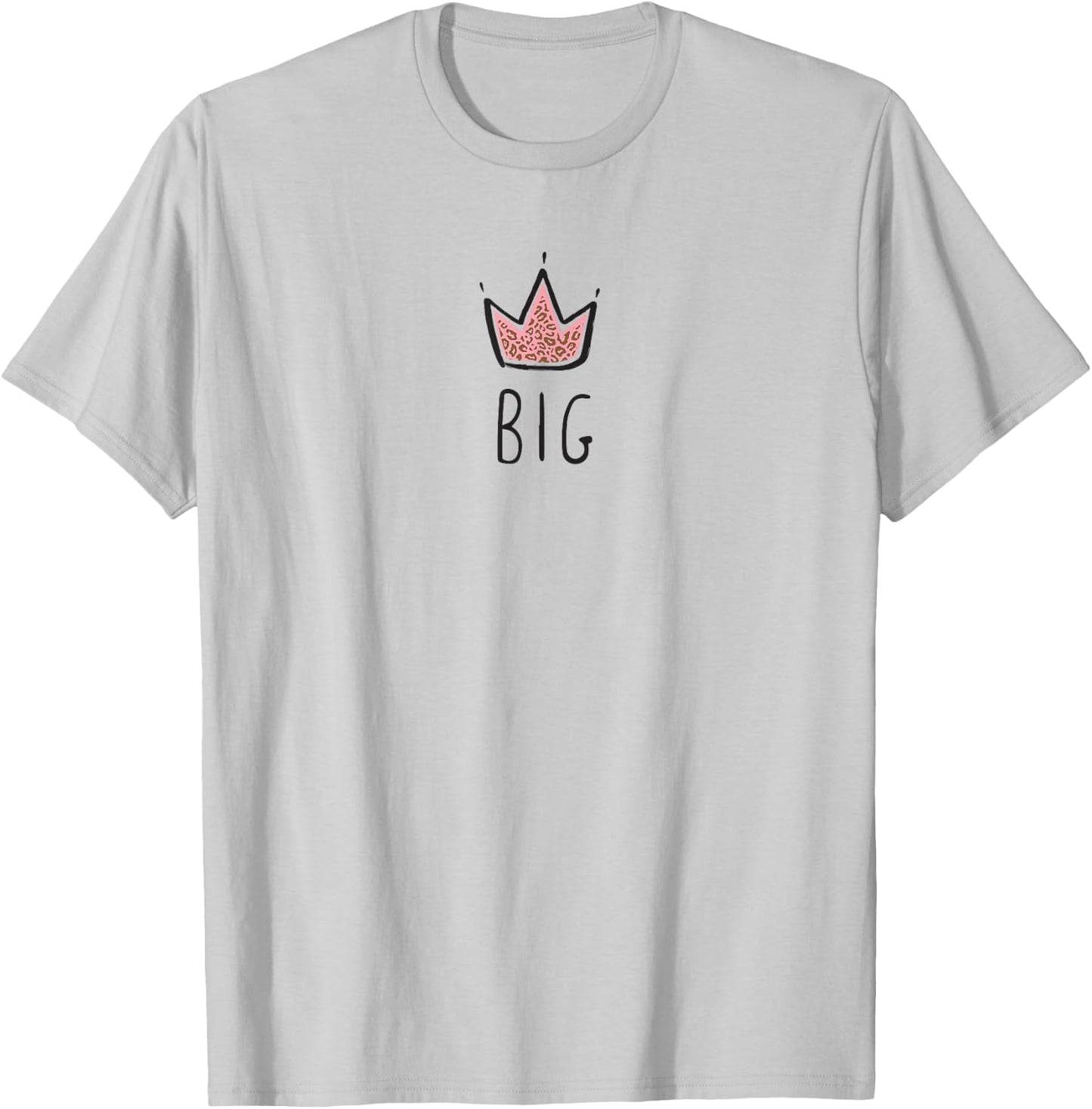 Crown Princess Leopard Little / G Big Sorority Reveal T-Shirt - T-Shirt | Ash
