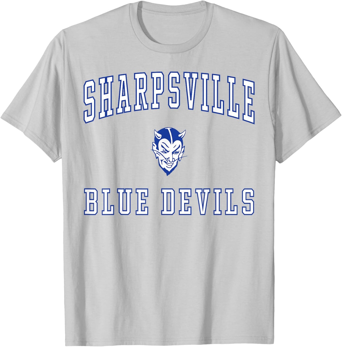 Sharpsville High School Blue Devils T-Shirt - T-Shirt | Ash