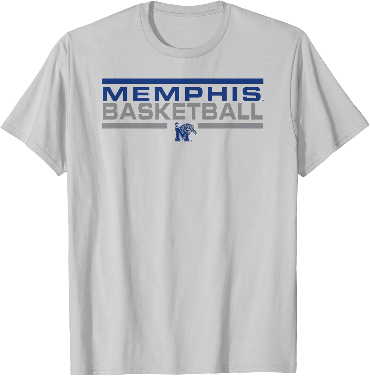 Memphis Tigers Basketball Varsity White Officially Licensed T-Shirt - T-Shirt | Ash