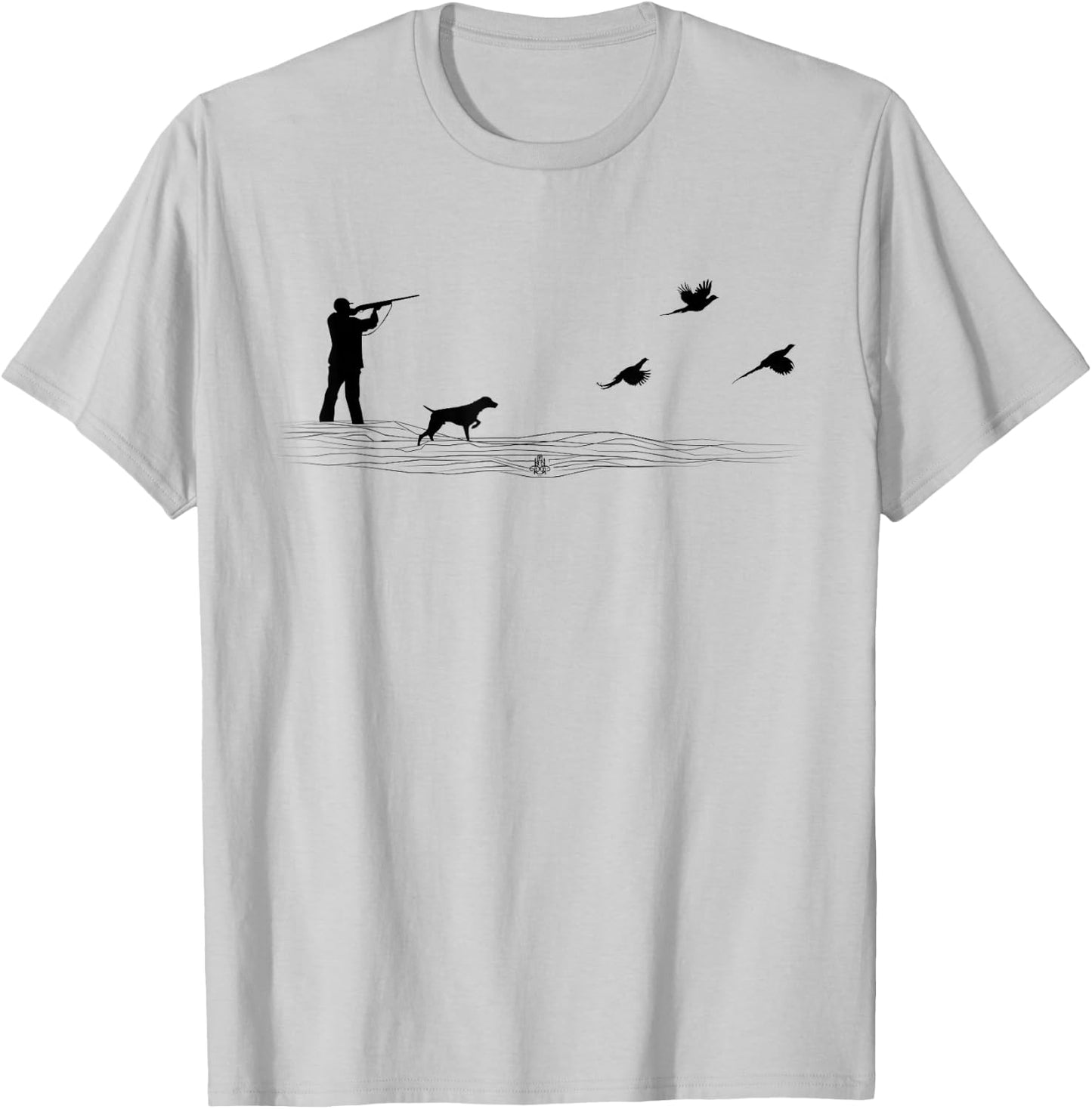 Ringneck Pheasant Hunters Upland Bird Hunting Dog Graphic T-Shirt - T-Shirt | Ash