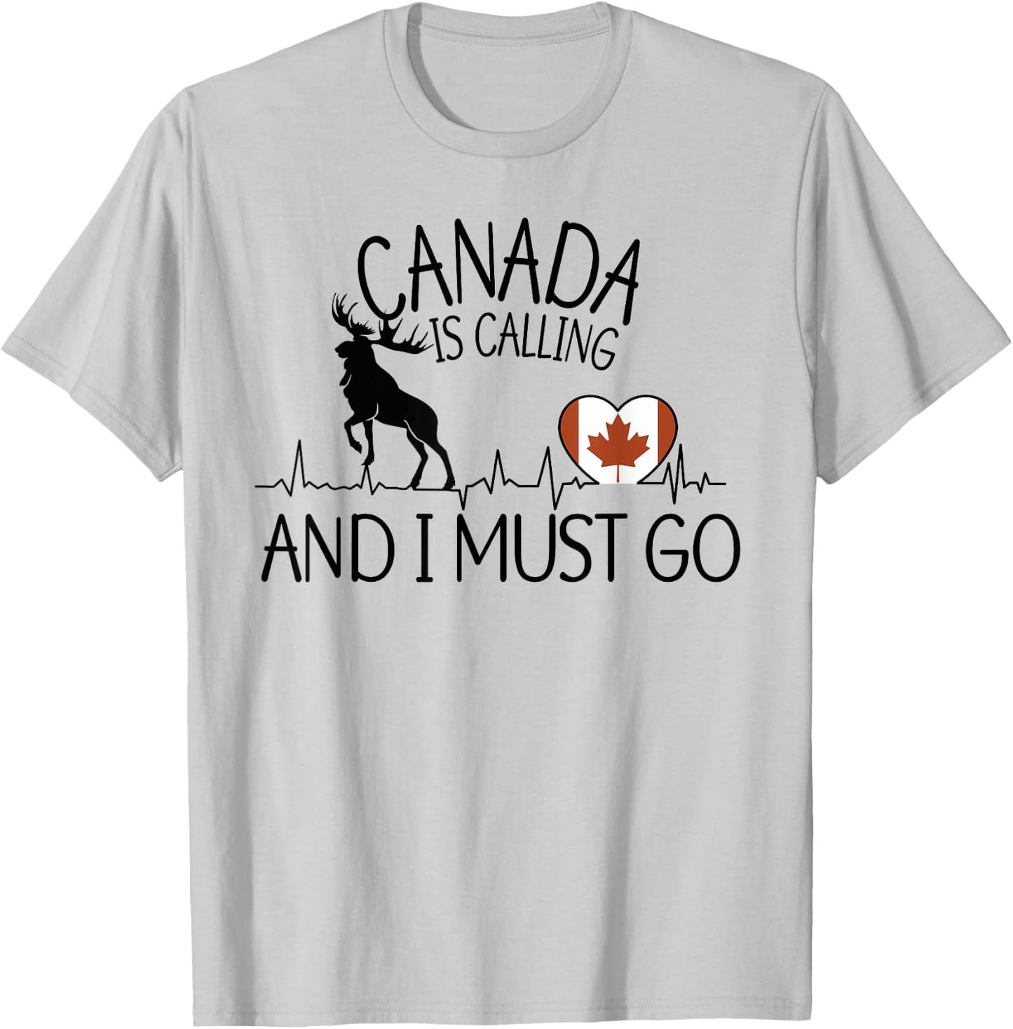 Kanada Ruft und ich muss los - Funny Canada , gray T-Shirt - T-Shirt | Ash