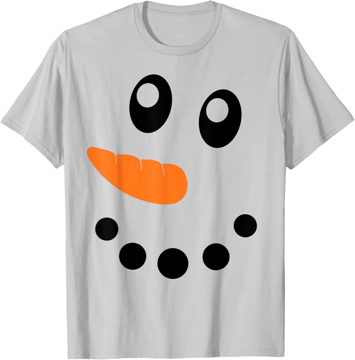 Snowman Costume Face Funny Women Kids Child Men's , White T-Shirt - T-Shirt | Ash