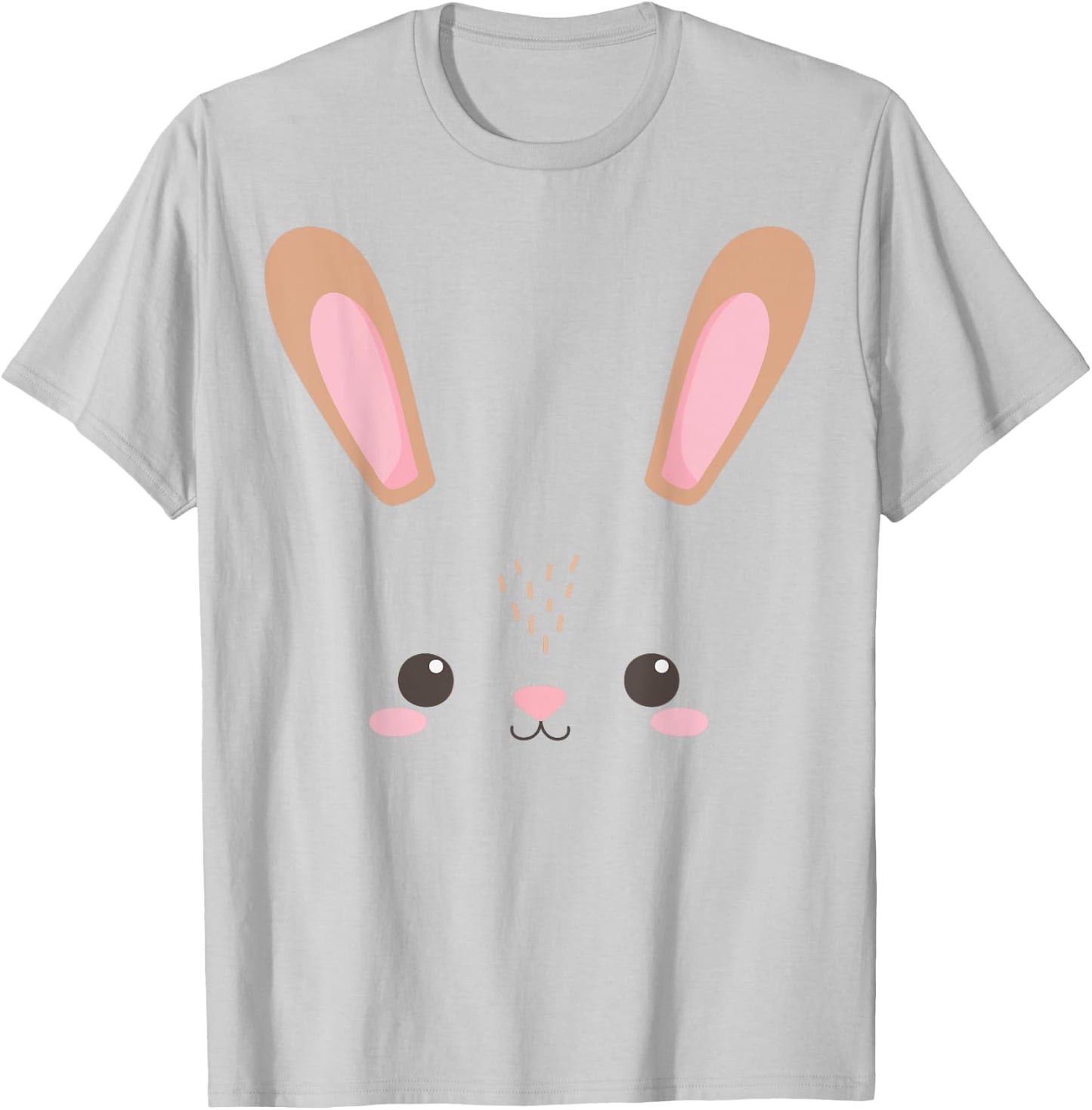 Cute White Bunny Rabbit Face Costume For Kids and Toddlers T-Shirt - T-Shirt | Ash