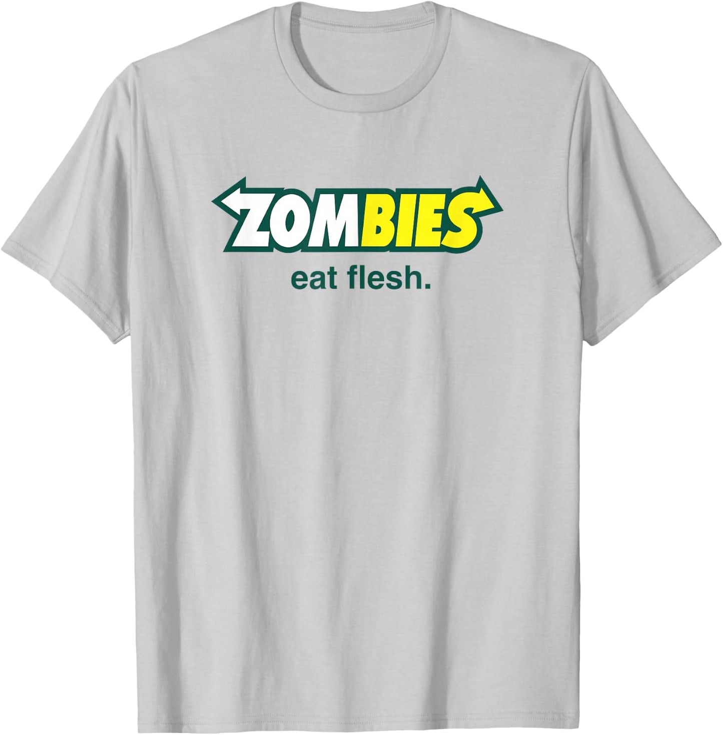 Flesh Eating Zombies Hilarious Horror Parody Food Logo T-Shirt - T-Shirt | Ash