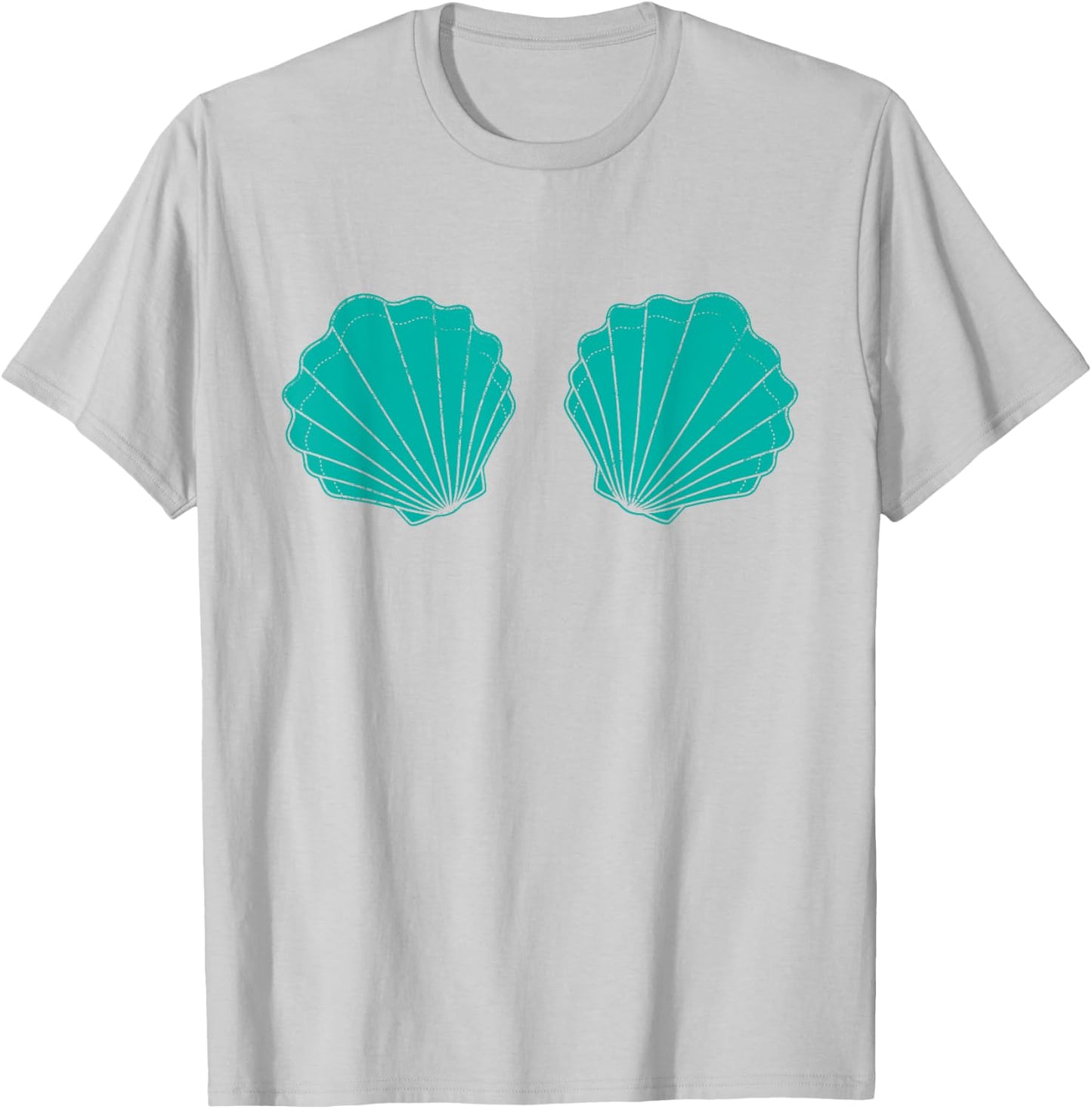 Mermaid Seashell Bikini Sea Shells Mermaid Costume T-Shirt - T-Shirt | Ash