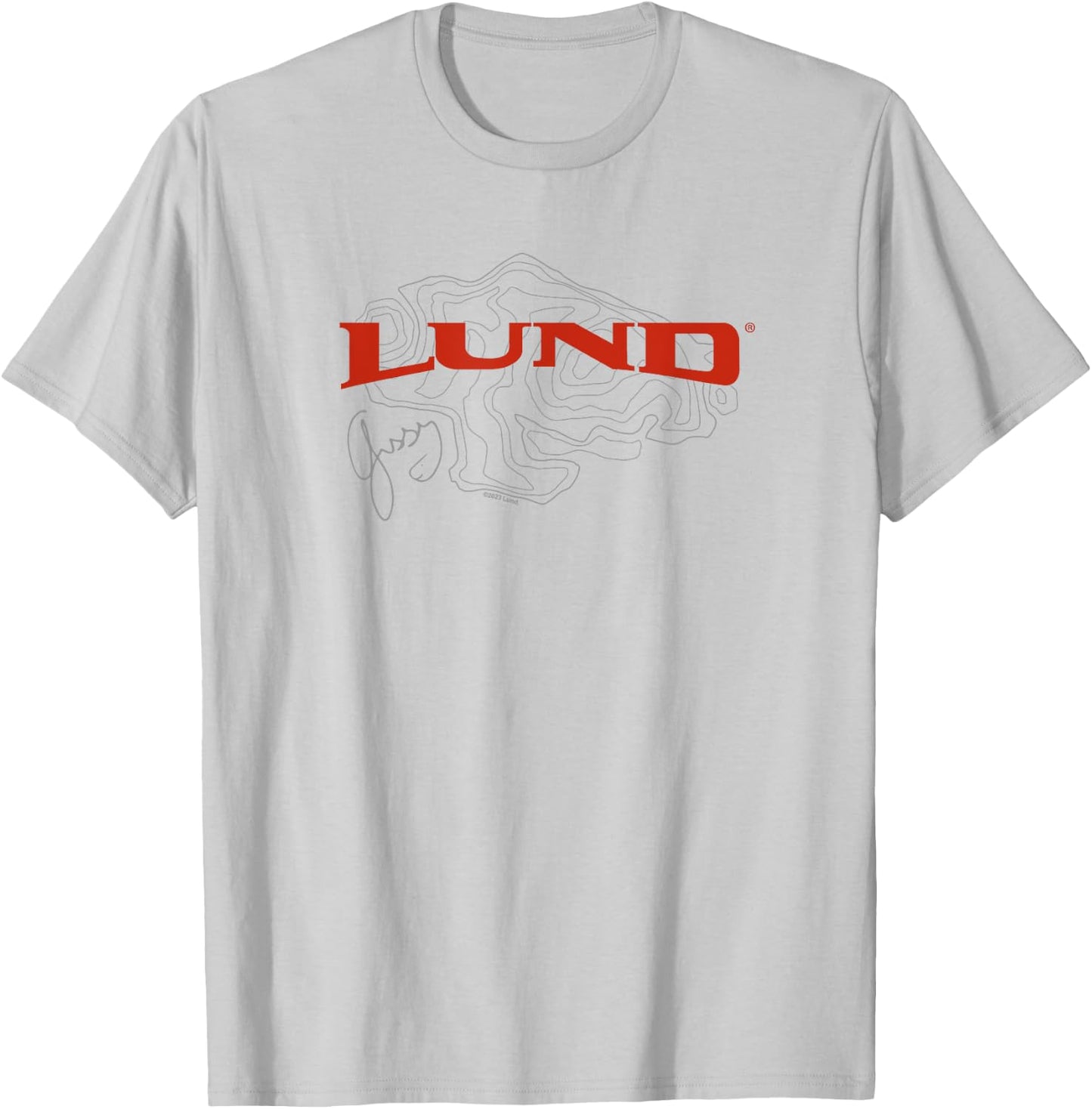 Lund Fish Finder Logo White T-Shirt - T-Shirt | Ash