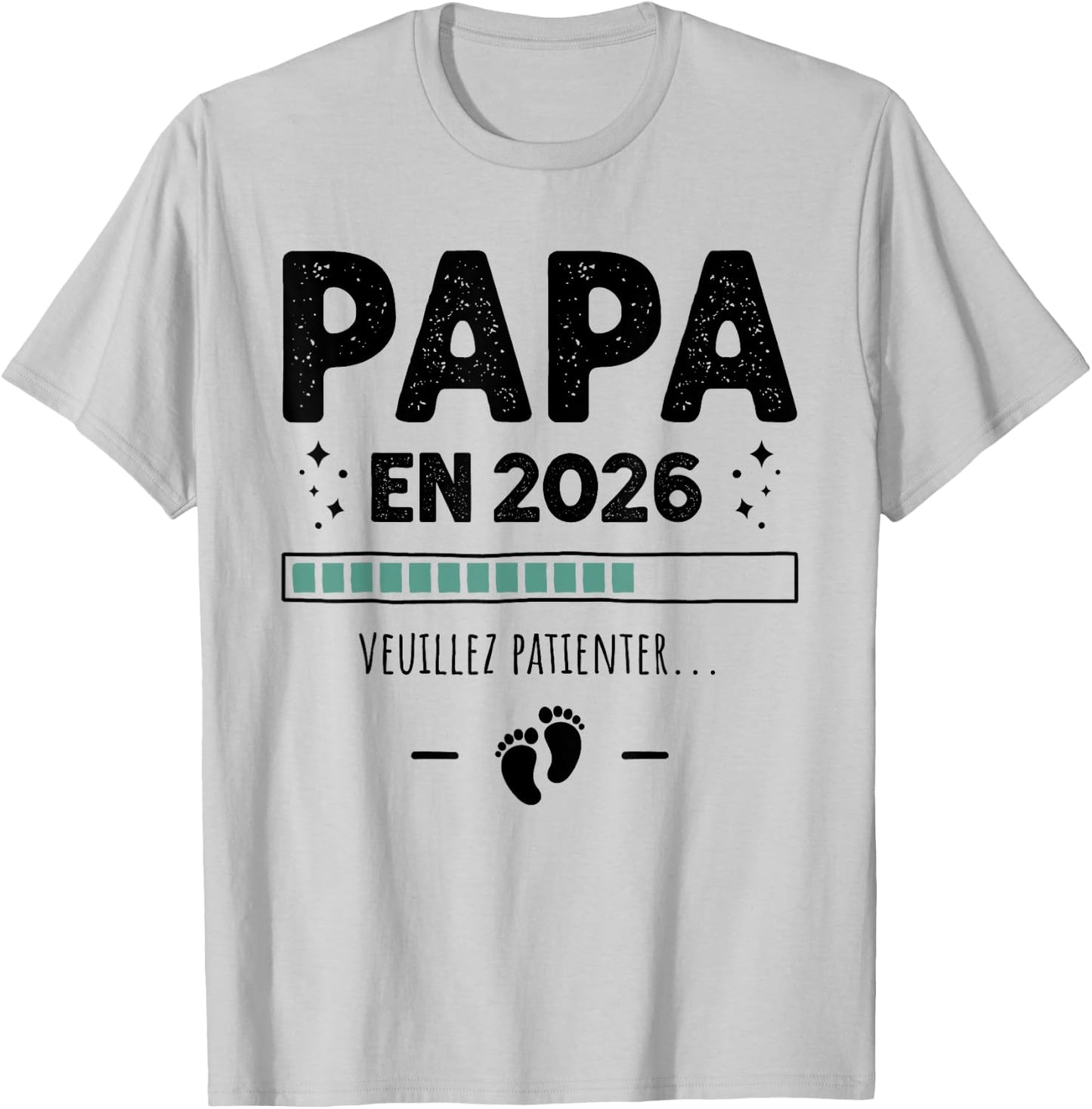 Futur Papa Funny - Humour Announcement Pregnancy Dad 2026 T-Shirt - T-Shirt | Ash