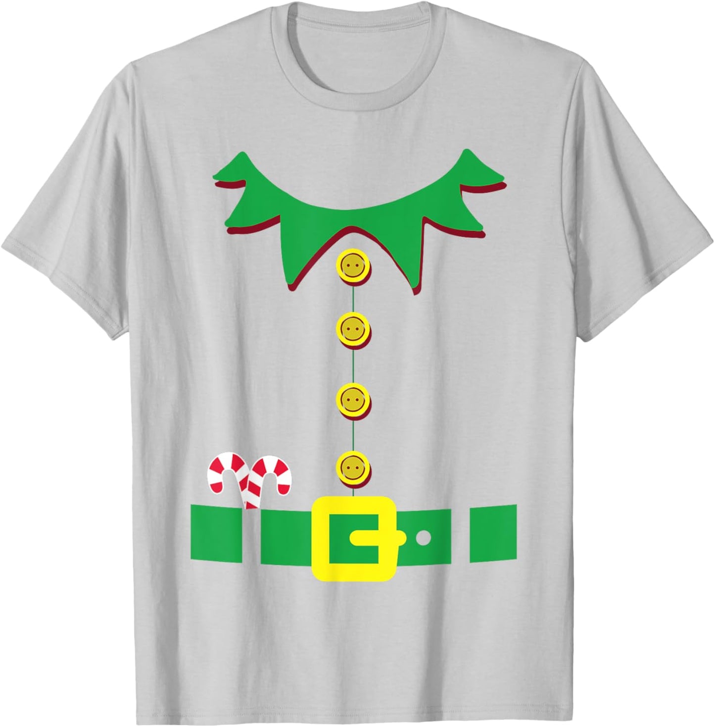 Elf Costume Santa Holiday Christmas Red T-Shirt - T-Shirt | Ash
