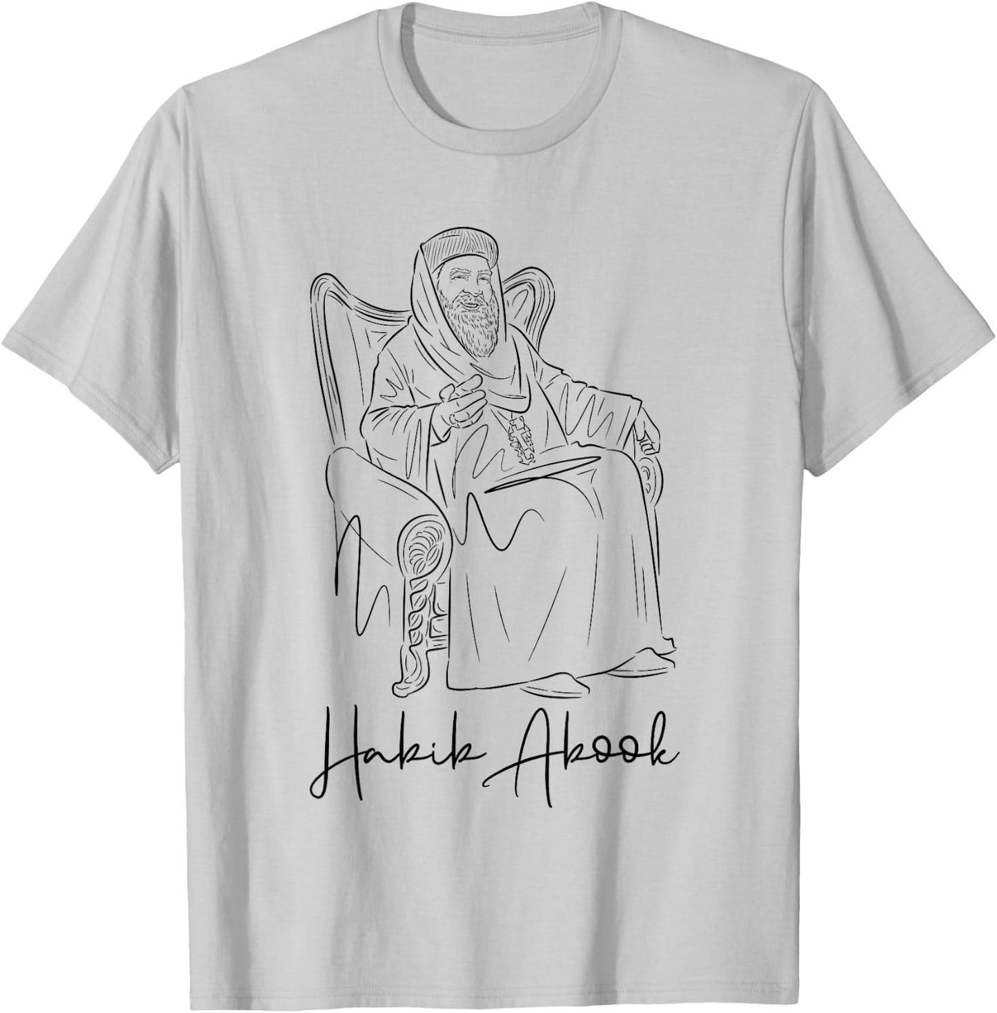 Habib Abook (St. Pope Kyrillos VI) T-Shirt - T-Shirt | Ash