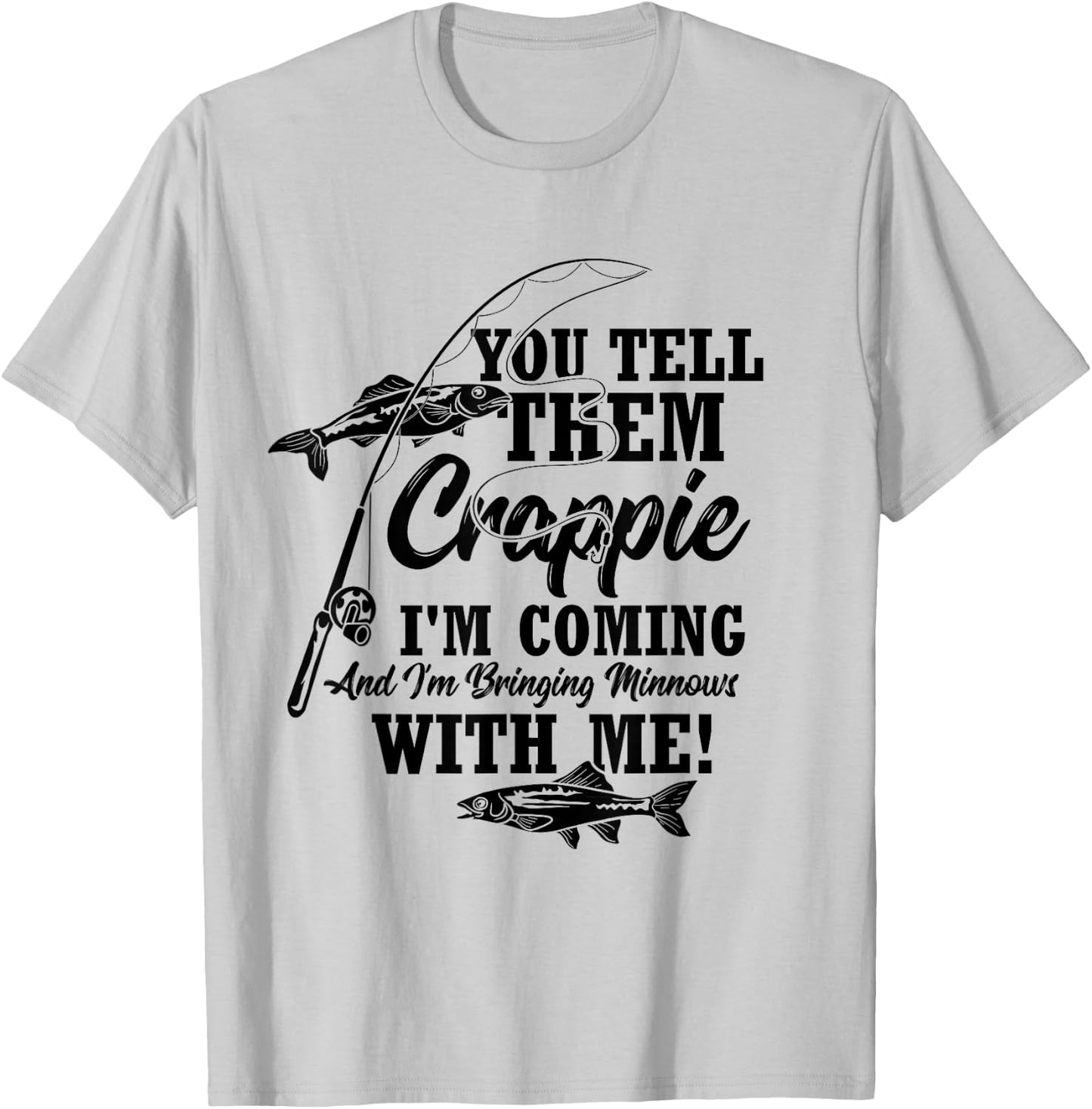 Crappie Fishing Angler T-Shirt - T-Shirt | Ash