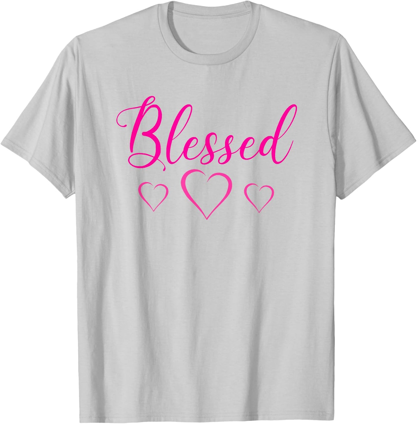 Blessed Heart Cute Sayings Top T-Shirt - T-Shirt | Ash