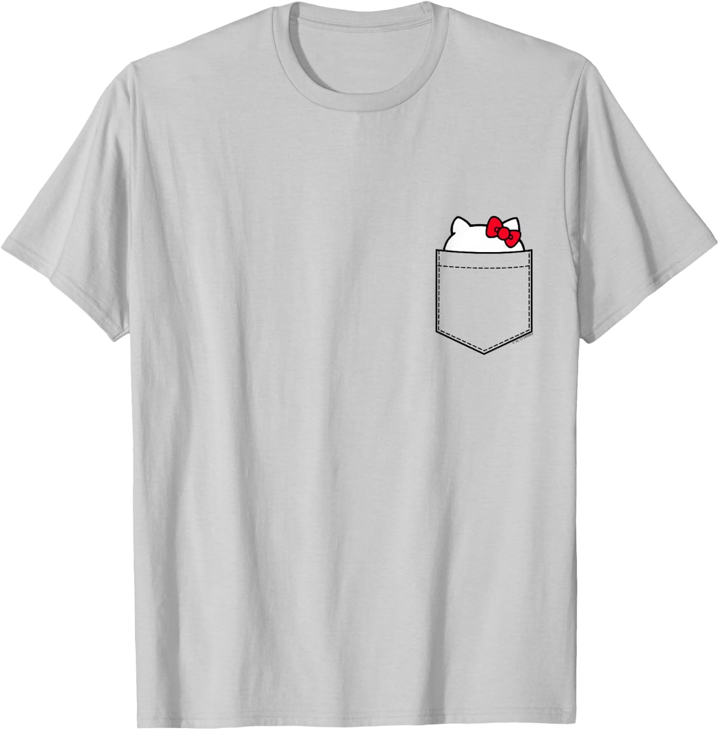 Hello Kitty Peeking Pocket Shirt T-Shirt - T-Shirt | Ash