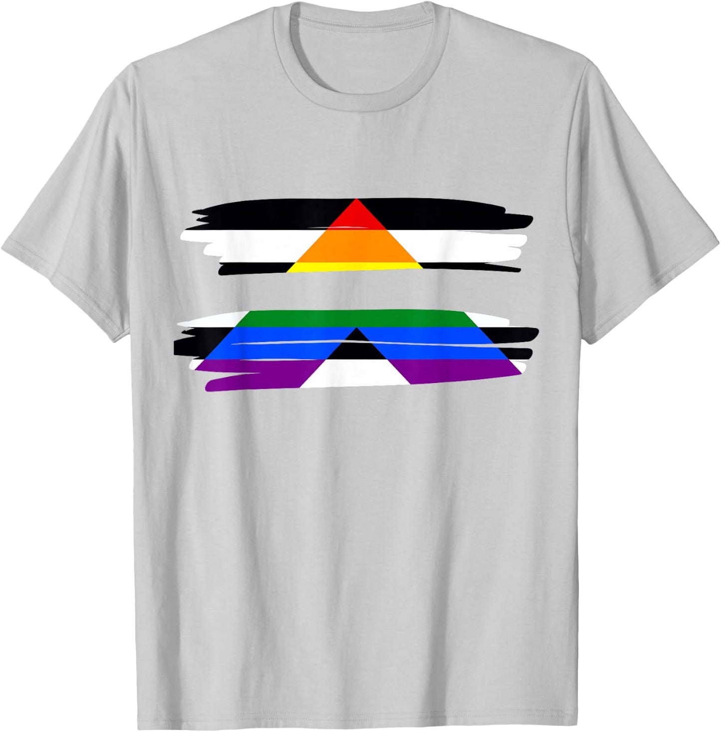 Straight Ally Pride Flag Equality Straight Ally Flag T-Shirt - T-Shirt | Ash