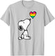 Peanuts Snoopy Rainbow Heart , blue T-Shirt - T-Shirt | Ash