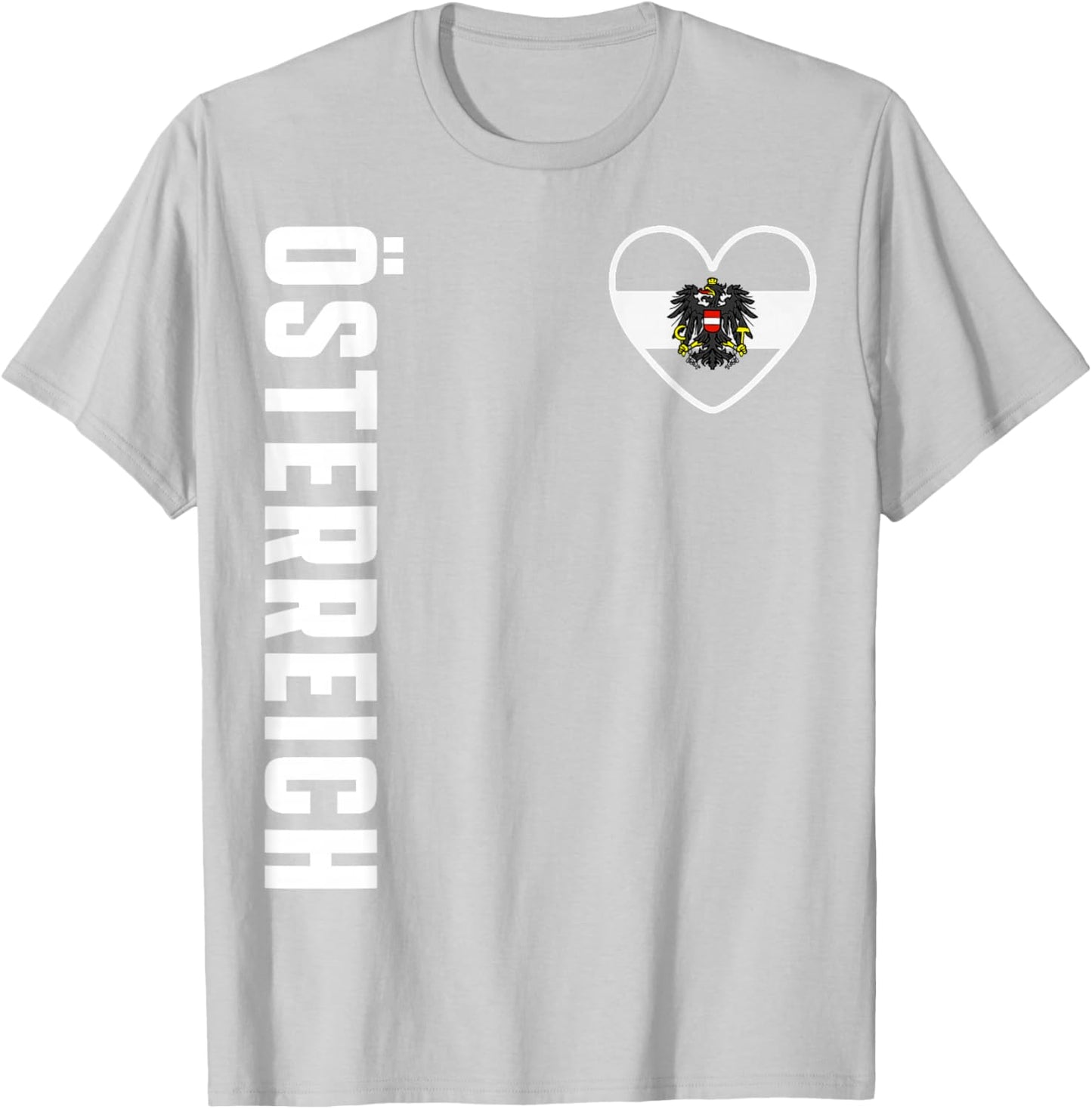 Österreich Flagge Adler Fan Austria Wappen Patriotisches T-Shirt - T-Shirt | Ash