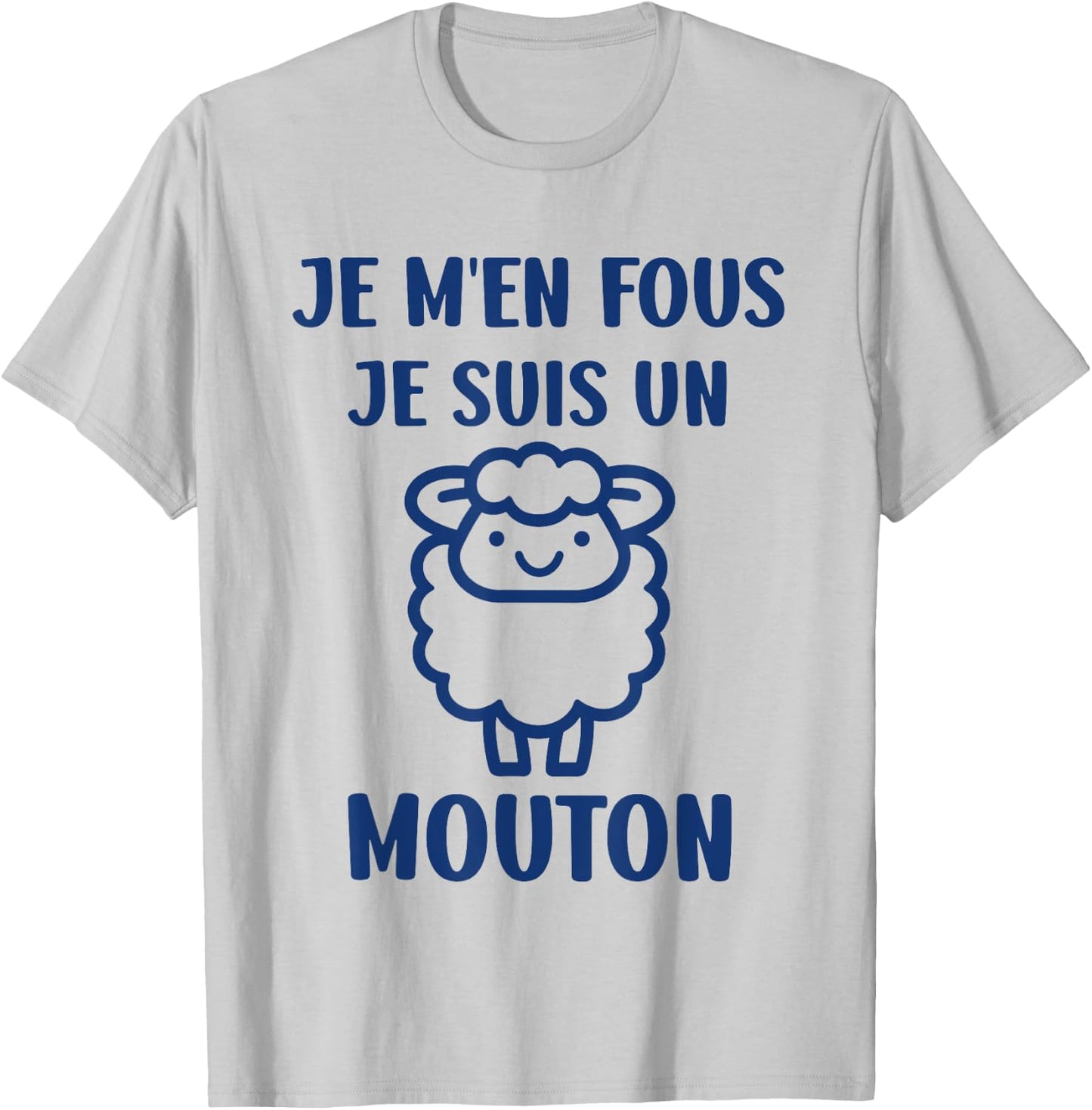 Funny Cute Sheep I Don't Care I'm a Mouton , white, S T-Shirt - T-Shirt | Ash