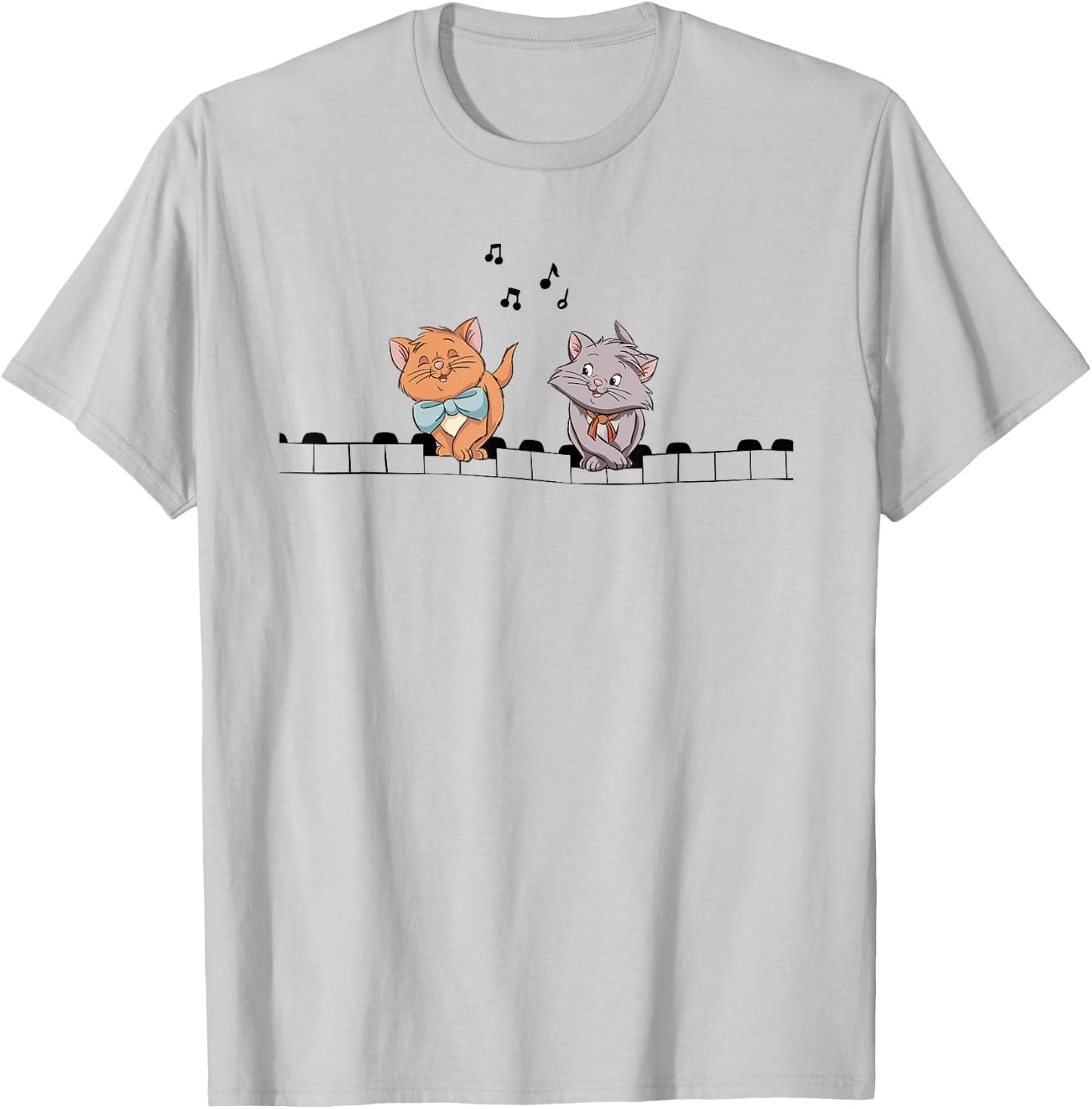 Disney Aristocats Piano Players , White T-Shirt - T-Shirt | Ash