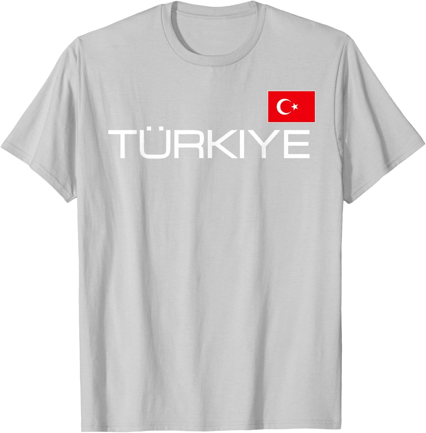 Turkiye Turkey Flag Turkish Sports Jersey Style T-Shirt - T-Shirt | Ash