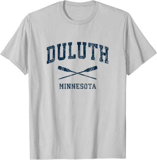 Duluth Minnesota Vintage Nautical Paddles Sports Oars T-Shirt - T-Shirt | Ash